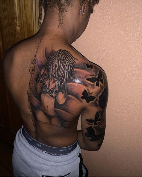 Black Culture Tattoos Men, Bird Tattoos Arm, Mens Tattoos, Black Men Tattoos, Brian Dawkins, Shoulder Blade Tattoo, Stencil Outline, Tattoos Arm, Bird Tattoos