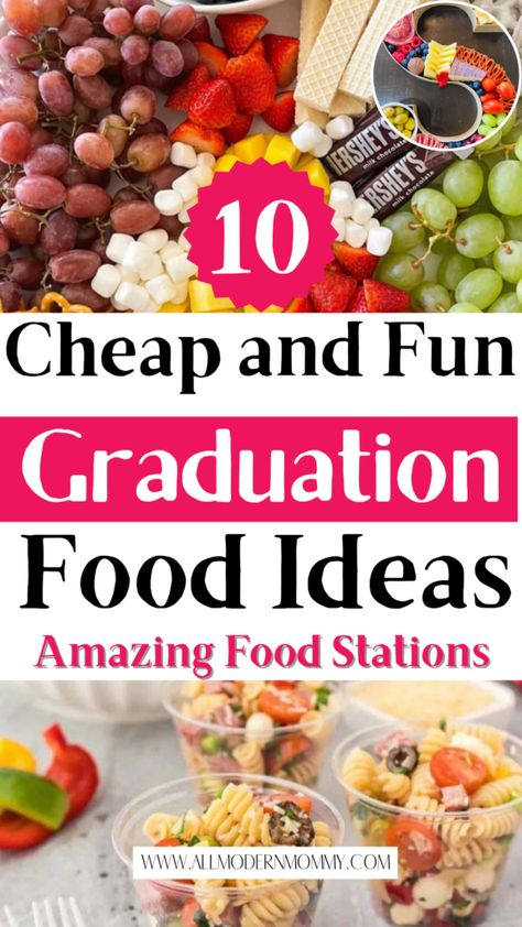 10 Delightful Graduation Party Food Ideas on a Budget to Impress Your Guests Bday Menu Food Ideas, Hosting Party Food, Simple Graduation Food Ideas, Inexpensive Graduation Party Food, Grad Party On A Budget, Graduation Party Menu Ideas Buffet, Graduation Party Food Ideas On A Budget, Graduation Party Side Dishes, Best Graduation Party Food Ideas