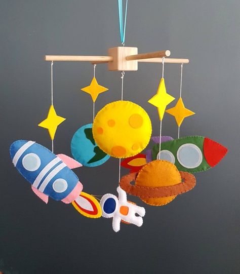 Space baby mobile Spaceship mobile Galaxy mobile Astronauts | Etsy Mobile Solar System, Planets Mobile, Astronaut Nursery, Planet Mobile, Decor Planet, Galaxy Mobile, Space Mobile, Nursery Space, Stars Baby Mobile