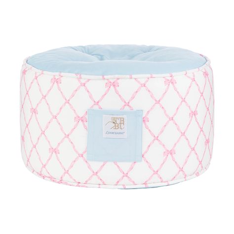 Functionality meets style with our new beautifully designed Beaufort Bonnet Collection toddler poufs. Poufs are a versatile piece of furniture that can tie any room together. They can be sat on, used as a footrest, an additional tabletop, and so much more. Whether you are looking to add an accent piece or tie existing color schemes together, each pouf is created in beautiful designs and colors to perfectly compliment your space. 13" tall | 23" diameter Cotton and Polyester - filled with small st Ottoman Dorm, Usc Dorm, Nursing Arm Pillow, Sorority Room, Preppy House, Room Wishlist, Bedroom 2024, Future Room, Beaufort Bonnet Company