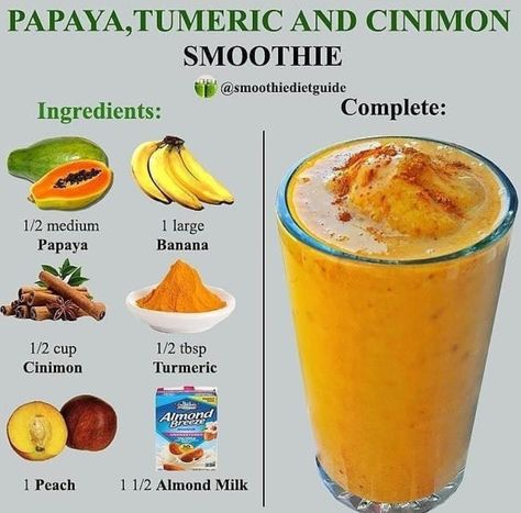 Blue Smoothie Recipes, Papaya Juice Recipe, Smoothie Fast, Easy Healthy Smoothie Recipes, Papaya Smoothie, Healthy Diet Smoothies, Fruit Smoothie Recipes Healthy, Delicious Smoothies, Easy Healthy Smoothies