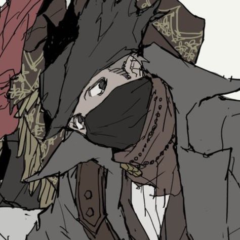 Soulsborne Matching Pfp, The Hunter Bloodborne Pfp, Soulsborne Pfp, Bloodborne Matching Pfp, Dark Souls Matching Pfp, Bloodborne Art Hunters, Elden Ring Matching Pfp, Elden Ring Icon, Bloodborne Icon