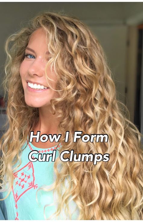 Katherine • Wavy Hair Care | These two methods always form great clumps for me and help my hair to be less stringy! The key 🔑 is really to have enough 𝐰𝐚𝐭𝐞𝐫 💧 and… | Instagram Curl Clumps, Long Wavy Curls, Wavy Hair Tips, Mama Hair, Wavy Hair Care, Curly Hair Videos, Wavy Curls, Curly Girl Method, I Cup