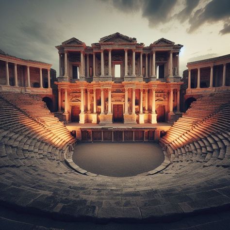 Azarte Escuela de Actores: El Teatro Romano, su Historia y Orígenes Nyx, Opera, Collage, Lighting, Pins