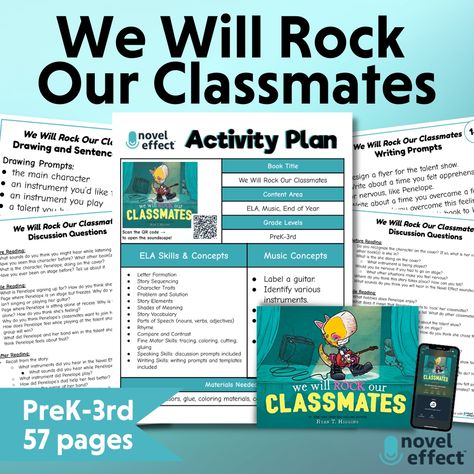 We Will Rock Our Classmates back-to-school activities We Will Rock Our Classmates Activities, Rock Your School Day Themes, Ishi Rock Book Activities, Rock N Roll High School, The School Of Rock, Rock Your School, Shades Of Meaning, Discussion Prompts, Student Choice