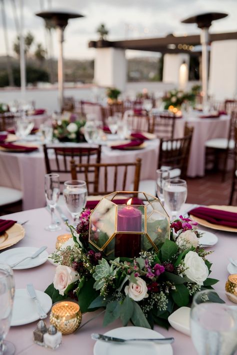 Burgundy San Clemente Wedding Featured on Every Last Detail – Luxe Linen Pink And Burgundy Wedding, Wedding Design Board, Blush Wedding Centerpieces, San Clemente Wedding, Timeless Wedding Invitations, Burgundy And Blush Wedding, Red Wedding Theme, Rock Photography, Burgundy Wedding Invitations