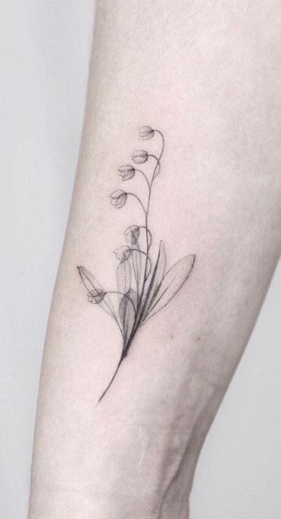 Lily Of The Valley Tattoos, Lily Of The Valley Tattoo, Valley Tattoo, Lily Tattoo Design, Lily Flower Tattoos, Birth Flower Tattoos, Lily Tattoo, Blossom Tattoo, Floral Tattoo Design