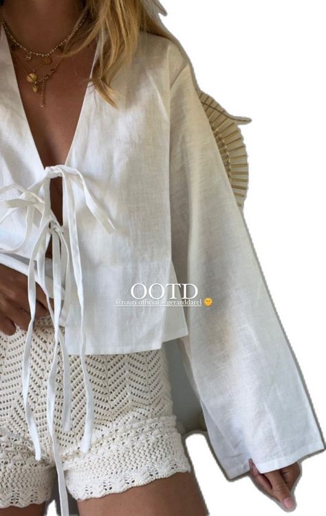 Summer Outfit Long Sleeve, Cute Linen Outfits, Linen Festival Outfit, Linen Cover Up, Night Wedding Outfit, Boho Spring Fashion, Linen Basics, White Linen Set, Long Sleeve Linen Shirt