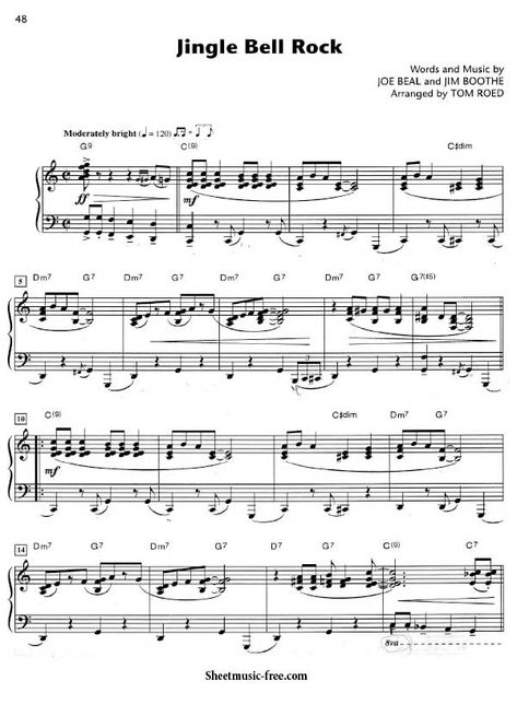 Jingle Bell Rock Piano, Rock Sheet Music, Jingle Bells Sheet Music, Sheet Music Christmas, Christmas Piano Sheet Music, Piano Tips, Popular Piano Sheet Music, Keyboard Lessons, Piano Classes