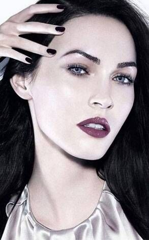 Armani Campaign, Black Hair White Skin, Megan Fox Makeup, Megan Denise Fox, Lipstick Hacks, Giorgio Armani Beauty, Sheer Lipstick, Eyebrows On Fleek, Deep Wave Hairstyles