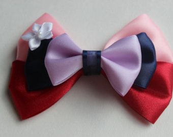 Anna & Red Boutique Handcrafted Hair Accessories by AnnaAndRed Mulan Warrior, Custom Cheer Bows, Disney Parque, Princess Hair Bows, Disney Bows, Disney Hair, 1 Y 2, Princess Inspired, Handmade Hair Bows