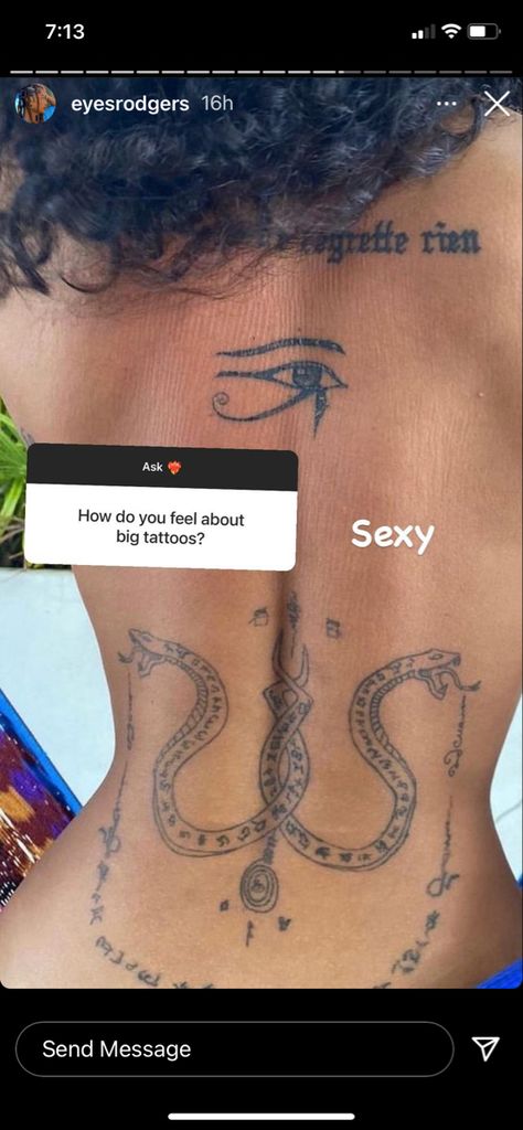 Full Back Tattoo Black Women, Cool Spine Tattoos, Baddie Spine Tattoo, Black Girls With Tattoos, Tattoos For Black Skin, Dope Tattoos For Women, Gaming Tattoo, Stylist Tattoos, Cute Tattoos For Women