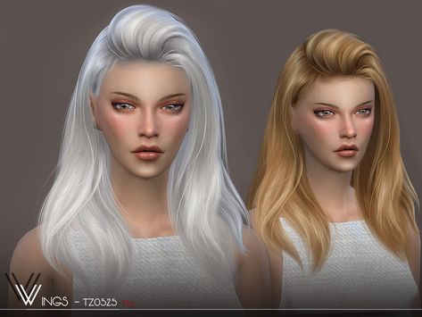 wingssims' WINGS-TZ0607 | sims 4 cc custom content hair hairstyle #ts4cc Sims 4 Curly Hair, Alpha Cc, Cc Hair, The Sims 4 Pc, Pelo Sims, Sims 4 Game Mods, Sims 4 Characters, Female Hair, Sims 4 Cc Packs