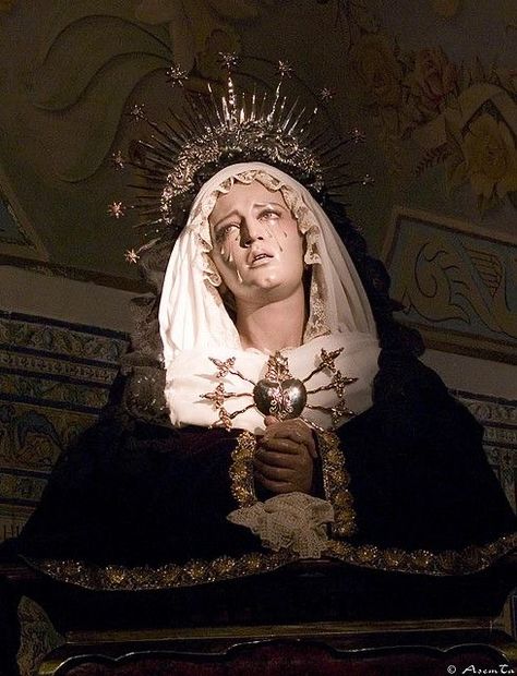 Virgin Mary Painting, Lady Of Sorrows, Church Aesthetic, Mexican Culture Art, Virgin Mary Statue, Mary Statue, Our Lady Of Sorrows, Mary Magdalene, The Virgin Mary