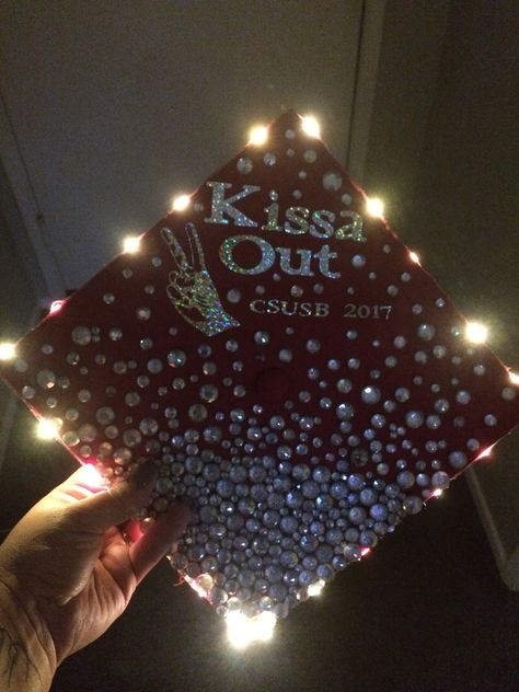 Light up graduation cap LED lights Graduation Cap With Crown, Up Graduation Cap, Graduation Cap Decoration Diy, Grad Caps, Cap Decoration, Cap Ideas, Graduation Caps, Graduation Cap Decoration, Cap Decorations