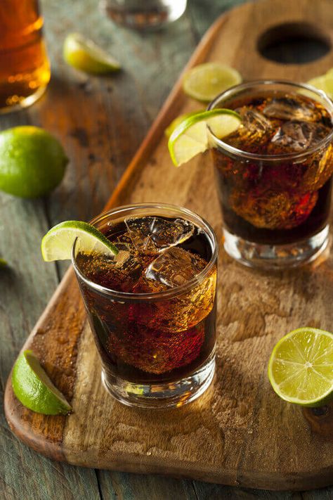 Spiced Rum Recipes, Ginger Ale Cocktail, Spiced Rum Cocktails, Cuba Libre Cocktail, Rum Recipes, Lemon-lime Soda, Perfect Summer Drink, Pineapple Rum, Happy Hour Cocktails