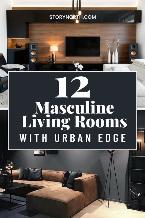 Embrace the rugged charm of the city streets with these industrial chic masculine living room ideas. Exposed brick, metal accents, and raw materials come together to create a space that exudes urban sophistication. #IndustrialLiving #UrbanChic #MasculineEdge Masculine Modern Living Room, Modern Masculine Living Room, Masculine Decor Living Room, Mens Living Room Ideas, Masculine Decor Apartment, Old Farmhouse Aesthetic, Industrial Interior Design Living Room, Bachelor Living Room, Masculine Living Room Ideas