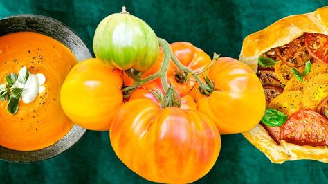 What Are Pineapple Tomatoes And How Do You Best Use Them? — Tasting Table Heirloom Tomato, Heirloom Tomatoes, Veggie Dishes, Tasting Table, Tomatoes, How To Use, Pineapple, Need To Know