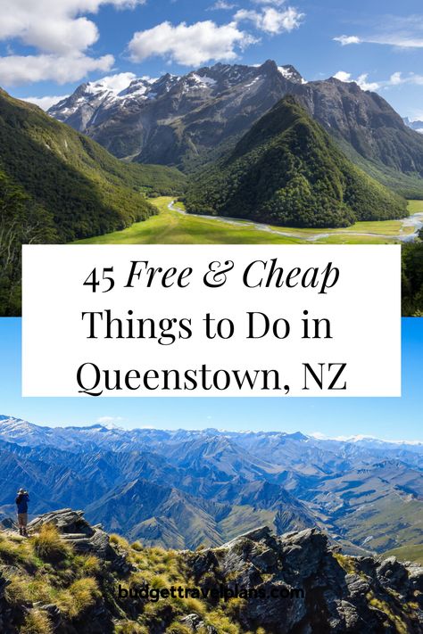 Queenstown is a must visit on your trip to New Zealand, and we’re sharing 45 free and cheap things to do in Queenstown, New Zealand for your budget travel tips to Queenstown, New Zealand. New Zealand On A Budget, Things To Do In Queenstown New Zealand, New Zealand Must Do, New Zealand Travel Tips, Queenstown New Zealand Aesthetic, New Zealand Queenstown, Travel Manifestation, Nadi Fiji, Kia Kaha