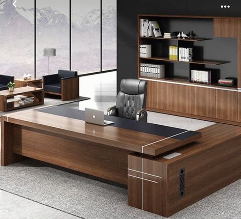 Small Home Office Furniture, Home Office Furniture Design, Luxury Office Furniture, Executive Office Furniture, Cheap Office Furniture, Office Desk Designs, Office Table Design, Office Interior Design Modern, Modern Office Interiors