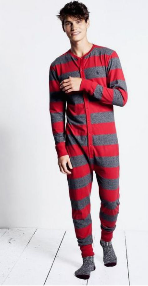 Mens Onesie Pajamas, Union Suit Men, Men's Sleepwear, Mens Onesie, Men's Pajamas, Smart Casual Menswear, Union Suit, Devon England, Lounge Outfit