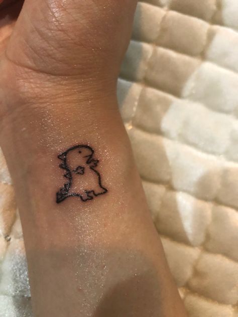 T Rex Tattoo Cute, Rex Tattoo, T Rex Tattoo, Tattoo Cute, Dinosaur Tattoos, Matching Sister Tattoos, Sister Tattoo, Tattoo Style Drawings, Sister Tattoos