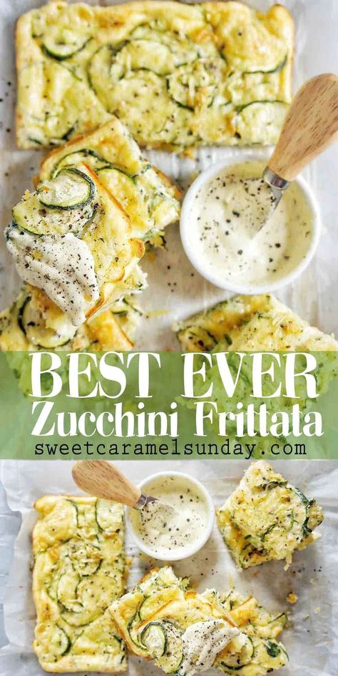 Oven Baked Zucchini, Vegetarian Frittata, Zucchini Frittata Recipe, Easy Frittata, Zucchini Frittata, Yellow Squash Recipes, Baked Zucchini, Oven Baked Recipes, Bake Zucchini