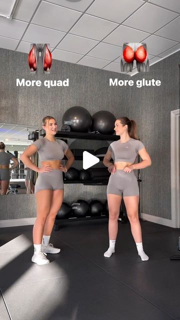 Health Leads™ | Fitness on Instagram: "Download 👉 @workit.app and access workout programs, nutrition plans and fitness challenges! Link in 👉 @workit.app bio to get started now! Less glute Vs More glute 🍑 All you need to know about foot placement / posture to ensure you are targeting your desired muscle groups! 🤍 Slight alterations to exercises can make the WORLD of difference, here are some side by side demos to hopefully help you gain a better understanding so you can apply it to your own training. Exercise Details ⬇️ Bulgarian split squats: More quad - Narrow stance + upright torso More glute - Wider stance + Hinged at hips + Send hips back Step ups: More quad - Torso upright + Stepping straight down More glute - Hinged over + Sending hips back RDLs: More hamstring - Straighter Step Ups, Split Squats, Fitness Challenges, Back Steps, Bulgarian Split Squats, Nutrition Plans, Step Back, Muscle Groups, Side By Side