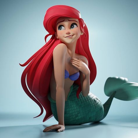 Hey guys! this is my new 3D sculpting Ariel from the Little Mermaid 2D animated movie. I made this for a Mermay challenge and also some of… | אינסטגרם Ariel Realistic, Evil Ariel Mermaid, Ariel Animated, Aerial Mermaid Disney Princess, Disney Limited Edition Doll Ariel, 2d Animation, Ariel, Animated Movies, The Little Mermaid