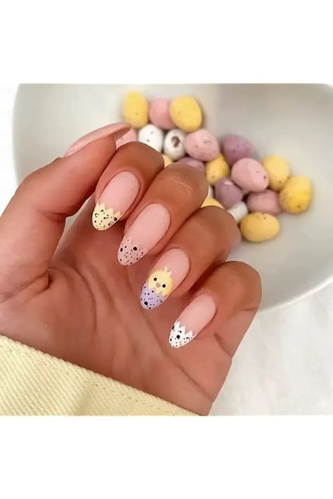 21 Cute & Easy French Tip Nails for Spring 2024 5 Easy French Tip Nails, Ombre French Tips, Glitter French Tips, Trendy Nail Designs, Easter Nail, Easter Nail Designs, Nail Pops, Dotting Tool, Tip Nails