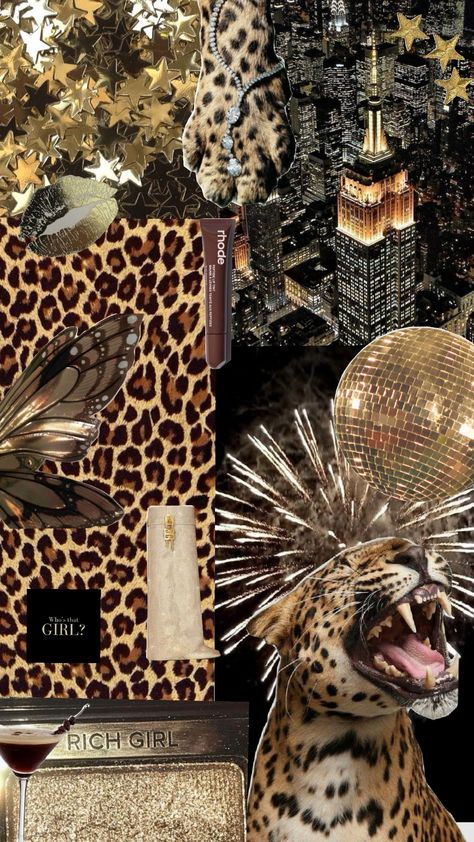 Collage Wallpapers Iphone, Leopard Background Wallpapers, Leopard Moodboard, Cheetah Aesthetic Wallpaper, Jaguar Aesthetic, Vintage French Aesthetic, Cheetah Print Party, Aesthetic Leopard Print, Glamour Wallpaper