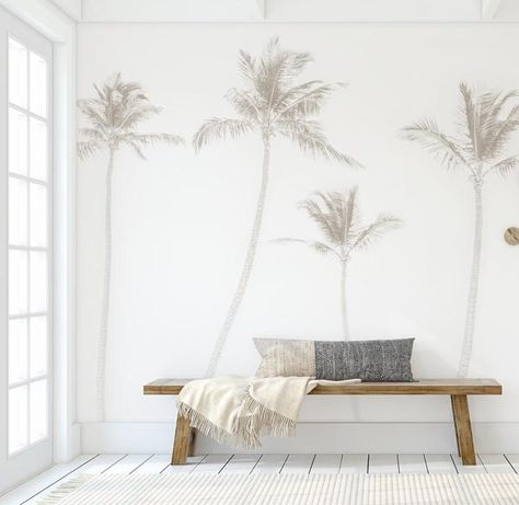 Faded Wallpaper, Beach House Wallpaper, Palm Tree Wallpaper, Palm Trees Wallpaper, Salon Suites, Latest Wallpapers, Wallpaper Trends, Tree Wallpaper, Wallpaper Decor