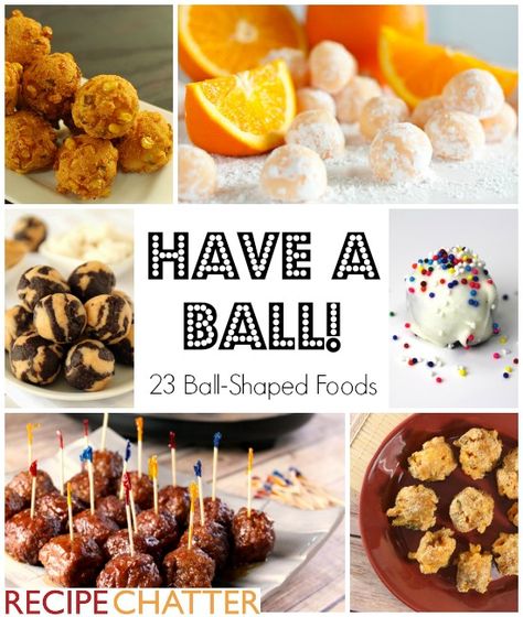 Have a Ball! Oreo Balls, Meatballs, and More Ball-Shaped Food | meatball recipes, Oreo ball recipes... This list has everything! Ball Themed Appetizers, Ball Shaped Food Ideas, Vasectomy Party Food, Orb Shaped Food, Ball Themed Food, Ball Themed Party Food, Ball Food Party, Ball Shaped Food Appetizers, Food Shaped Like Balls