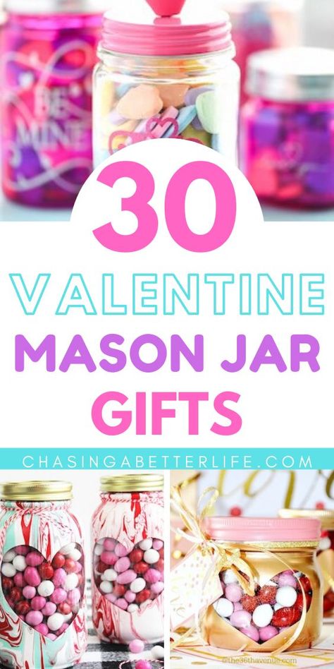 Valentine’s Day Jar Ideas, Valentine Jars Ideas, Valentines Mason Jar Ideas, Valentine Jar Ideas, Valentines Jars Ideas, Mason Jar Valentines Ideas Diy Gifts, Valentines For Coworkers Diy Cute Ideas, Diy Valentines Gifts For Teachers, Mason Jar Valentines Ideas