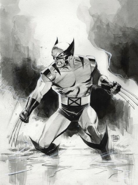 Lee Weeks, Wolverine Comic Art, Wolverine Artwork, Xmen Art, Wolverine Comic, Wolverine Art, Black And White Comics, Comic Book Art Style, Western Comics