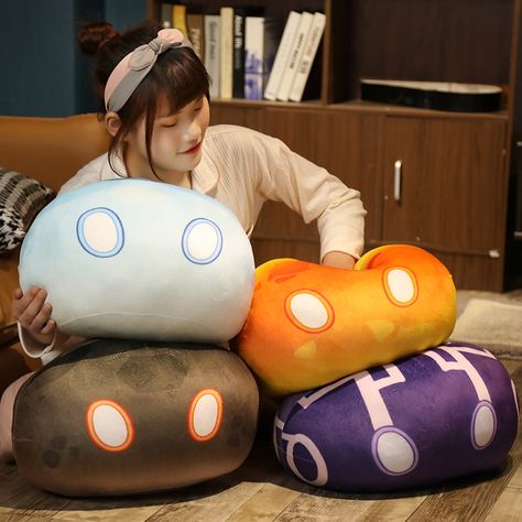 Slime Theme, Slime Anime, Anime Plushies, Genshin Impact Cosplay, Pillow Projects, Cuddly Teddy Bear, Toys Collection, Sea Animal, Anime Merchandise