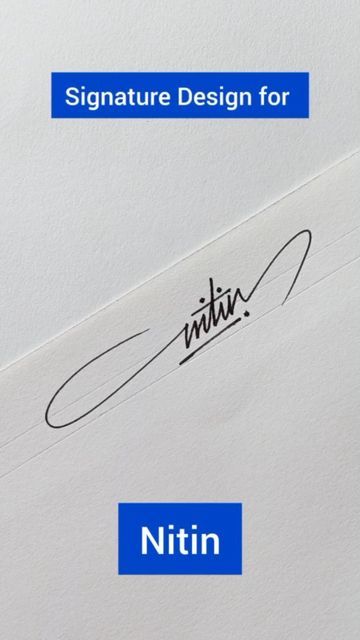 Yash Jadhav on Instagram: "Signature Design for Nitin Chouhan ✍🏻 Follow me on @dyashjadhav Dm me for 📮📬 Here only paid work are accepted, after that the design of the signature will be made and communicated to you. [yashwantjadhav86@gmail.com] . •If you have any doubt and question about the signature, then you must write in the comment box. •If you like my work so please subscribe my Youtube channel links in boi......✍️ . . #signature #signaturestyle #handwriting #writing #somehelp #handmade Nitin Name Tattoo, Name Signature, Scripture Of The Day, Subscribe My Youtube Channel, Name Tattoo, Actor Photo, Signature Design, My Youtube Channel, Signature Style