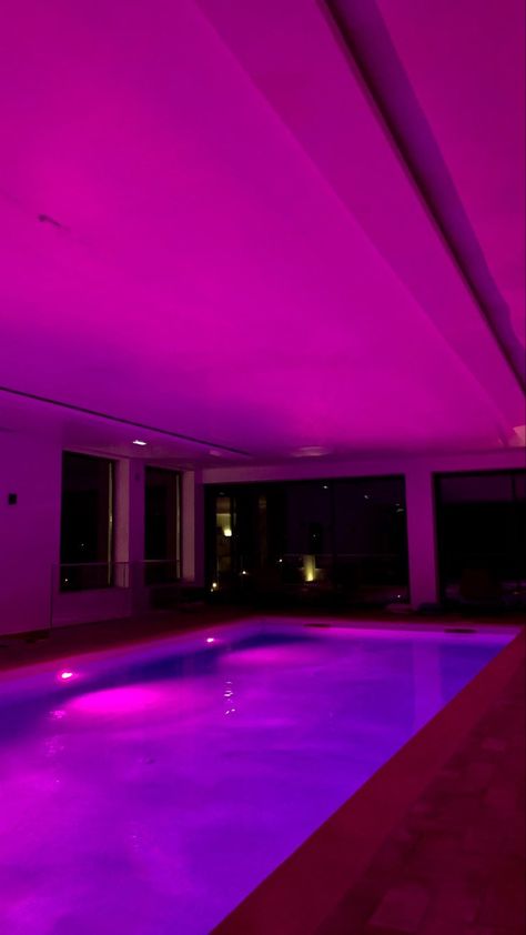 Indoor Pool Aesthetic Night, Neon Pool Aesthetic, Inside Pool Aesthetic, Pool Astethic, Pool Aesthetic Night, Indoor Pool Aesthetic, Hot Tub Aesthetic, Pool Landscaping Backyard, Pool Patio Decor