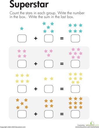 Worksheets: Number Sentence: Superstar Addition First Grade Printables, Number Sentences, Addition Worksheet, First Grade Math Worksheets, Money Math, Activity Workbook, Addition Worksheets, Printables Free Kids, Kids Math Worksheets