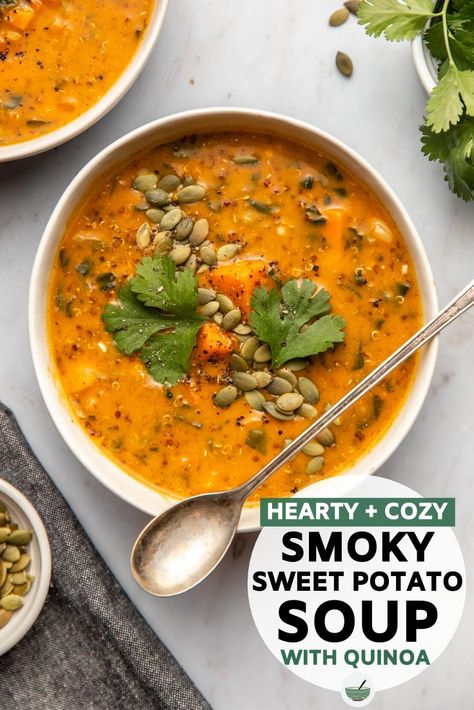 Lentil Potato Soup, Plant Based Soups, Recipe Soup, Vegan Soup Recipes, Vegan Sweet Potato, Vegan Soups, Sweet Potato Soup, Vegan Meal Prep, Crazy Things