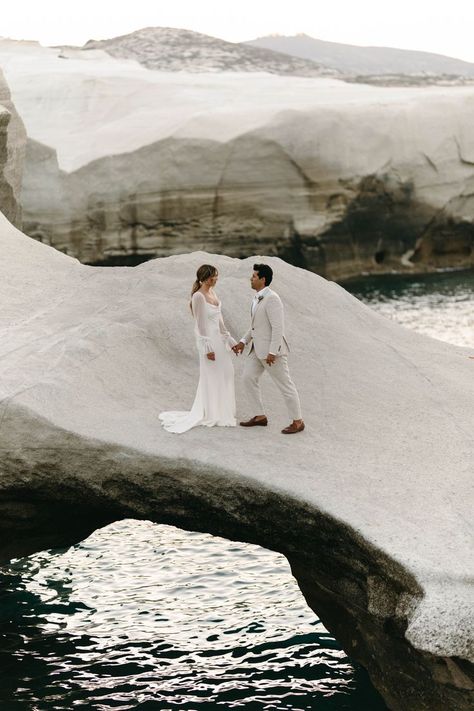 Greece Milos, Couple Portrait Wedding, Sarakiniko Beach, Luxury Wedding Photography, Stay With Me, Greece Wedding, Greek Wedding, Elopement Locations, Destination Wedding Planner