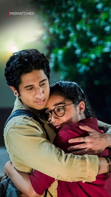 Netflix India on Instagram: "The scene that made us want to jump into our screen and give Dimple and Harsh the biggest hug in the world 😭 #MismatchedOnNetflix @mostlysane @rohitsaraf @muskkaanjaferi @taarukraina @devyani.shorey @vihaansamat @kritikabharadwaj95 @abhinavsharma5 @vidyamalavade @rannvijaysingha @sanjana.sarathy @pripribanerjee @ahsaassy_ @akvarious @gazaldhaliwal @aarshvora @knowndeeknee @sunayanakumari @akshayjjw @ronnie.screwvala @sanayairanizohrabi @sanjeevkumarnair @rsvpmovies Harsh And Dimple From Mismatched, Sanjana Sarathy, Future Relationship, Netflix India, Vintage Bollywood, Big Hugs, The Scene, Dumb And Dumber, Vision Board