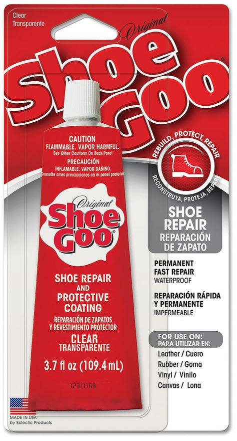 Shoe Goo works miracles on repairing shoes. It reattaches soles, patches holes, and can rebuild heels. Super durable and works well on sneakers and boots. Penguin Shoe, Diy Heels, Shoe Goo, Patch Hole, How To Stretch Shoes, Clear Shoes, Heel Protector, Coupon Box, Leather Repair