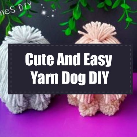 Cute And Easy Yarn Dog DIY Mop Dog, Entrelac Knitting, Shirt Apron, Snowman Photos, Snowmen Pictures, Jellyfish Craft, Salt And Vinegar, Dog Diy, Diy Pipe