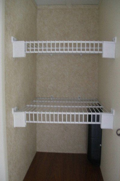 Shelves installed in wardrobe storage | Outbacker RV Forum Rv Closet Shelves, Camper Flip, Camper Upgrades, Rv Storage Organization, Tt Twice, Travel Trailer Hacks, Caravan Life, Rv Style, Camper Renovations