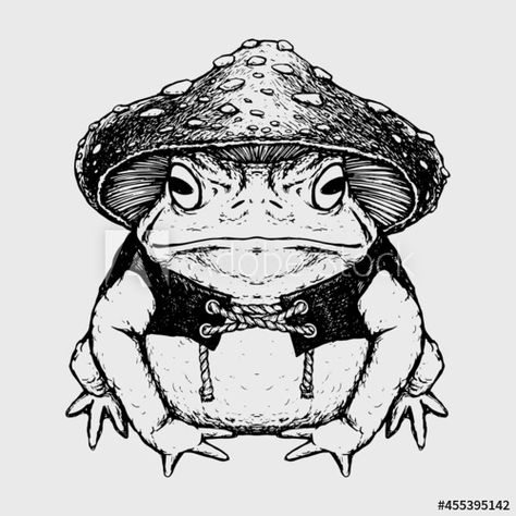 Fishing Frog Tattoo, Mushroom Toad Tattoo, American Traditional Toad Tattoo, Magic Frog Tattoo, Frog Wizard Tattoo, Mushroom Frog Tattoo, Wizard Frog Tattoo, Toad Sketch, Frog Flash Tattoo