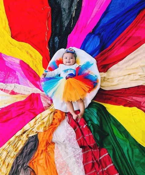 Holi Decoration For Baby Photoshoot, Holi Baby Photoshoot Ideas, Holi Shoot Photo Ideas For Baby, Holi Photoshoot Ideas For Babies, Holi Baby Photoshoot, Holi Theme Baby Photoshoot, Monthly Photoshoot, Baby Collage, Baby Boy Newborn Photography