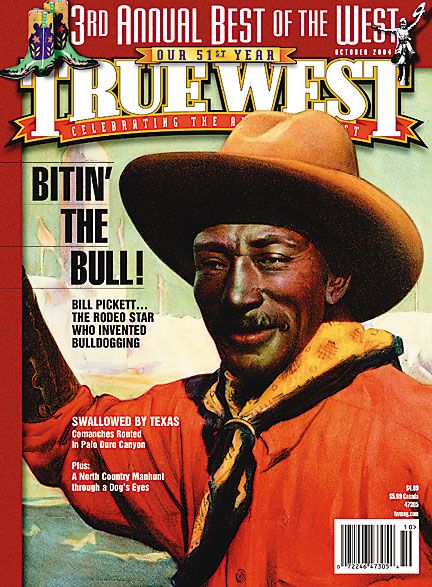 True West Magazine - Bill Pickett, the rodeo star who invented bulldogging. Bill Pickett, Cowboy Posters, Diary Entries, Black Cowboys, Diary Entry, North Country, Trials And Tribulations, Dog Eyes, Vintage Magazines