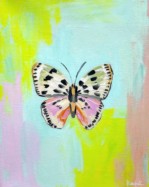 Butterfly Acrylic Painting, Bright Butterfly, Dorm Art, Butterfly Painting, Art Collage Wall, Butterfly Art, Watercolor Cards, Butterfly Print, Animal Paintings