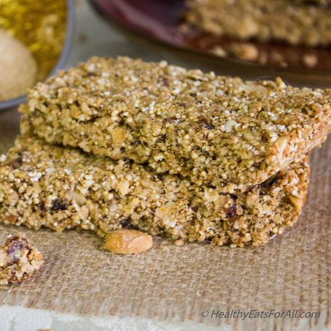 Amaranth Protein Bars | Healthy Eats For All Amaranth Bars, Amaranth Recipes, Low Carb Bars, Bars Healthy, Healthy Protein Bars, Vegan Protein Bars, Gluten Free Protein, Protein Bars Homemade, Protein Bread